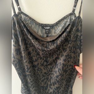 NWT Express Body Contour Leopard Print Thong Bodysuit